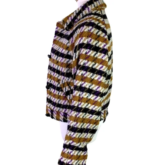 Scotch & Soda Wool Houndstooth Plaid Coat Cute Fall Jacket